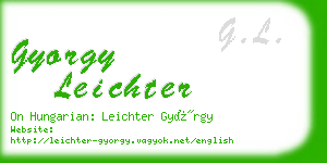 gyorgy leichter business card